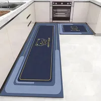 Kitchen Pvc Mat Leather Waterproof Carpet Non-slip Floor Mats Oil-proof Home Decoration Long Area Rug Alfombra De Cocina 주방 깔개 2