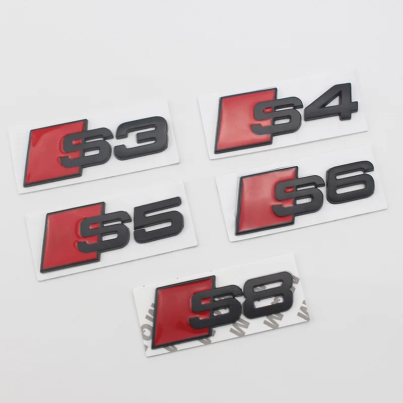 S Line Logo Sticker Metal Alloy Car Badge Sline Emblem Racing For Audi A3  A4 A5 A6 S7 A8 S3 S4 S5 S6 S7 S8 Q3 Q5 Q7 Rs3 Rs4 Rs5 