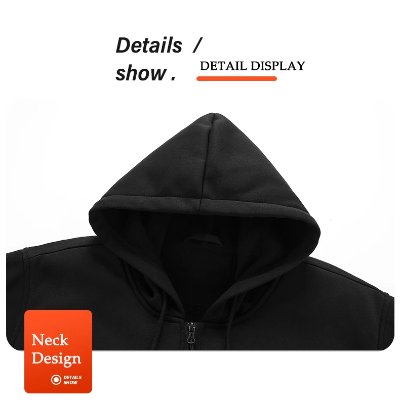 Kapuzenjacke, die aufheizt werden, winddicht, 17 Zonen, beheizte Kapuzenpullover, Jacken, Herren-Kapuzenpullover, Winterwarm (keine Powerbank nicht im Lieferumfang enthalten) – Detail 12
