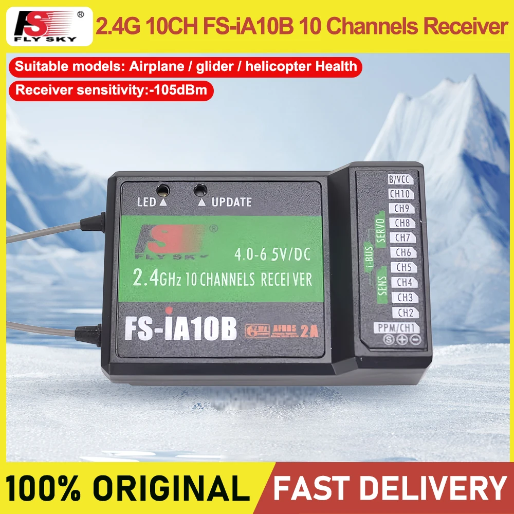 Flysky FS-iA10B 10 kanal 2,4 GHz mottagare för fjärrstyrning