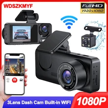 Car DVR 1080P Dash Cam for Cars WIFI 3Lens Video Recorder Rear View Camera for Vehicle Black Box Parking Monitor Car Assecories