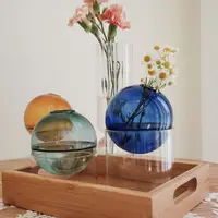 Nordic Spherical Living Room Flower Pot Hydroponic Plant Flower Decoration Home Decoration Glass Vase Flower Vase Table Decor 2