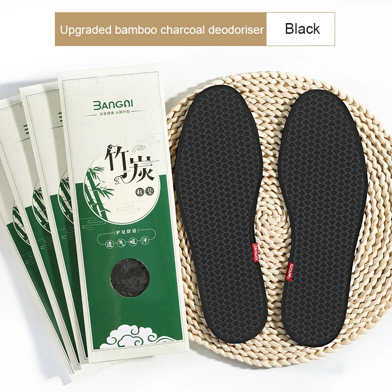 Foot Master 5 Pairs Fabric Light Weight Sweat-Absorbant Hard-Wearing Breathable Ease Pressure Comfort Insole Solid Color Unisex