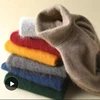 100% Male Mink Cashmere Sweater Solid Color Turtleneck Thick Autumn And Winter Loose Large Size Turtleneck Wool Bottoming Shirt 1