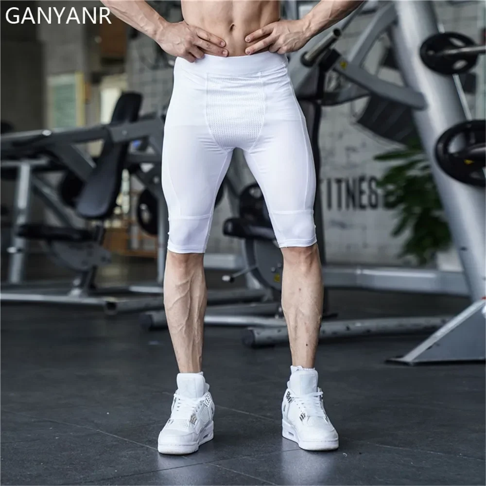 Running Tights Shorts Men Sports Sweatpants Fitness Training Quick drying Compression workout yoga gym Cycling Track