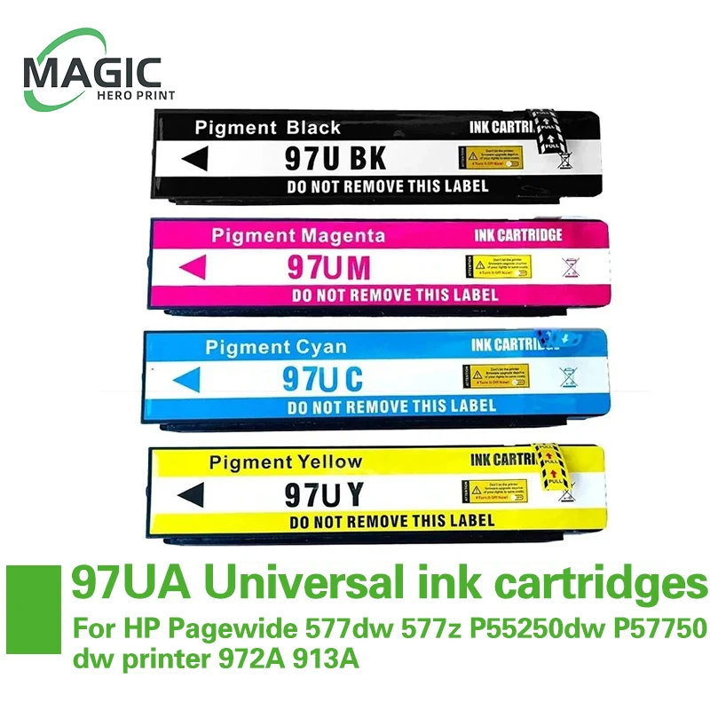 Nuovo 97Ux 97Ua 972X 973X 974X 975X 913A Cartucce Di Inchiostro Universali Per Stampante Hp Pagewide 577Dw 577Z P55250Dw P57750Dw 972A 913A