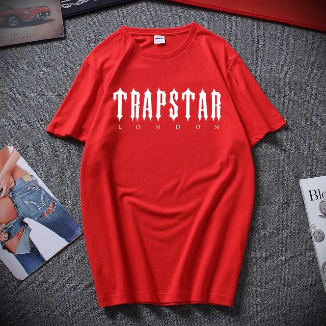 Limited New Trapstar London Men's Clothing T-Shirt XS-2XL Men Woman fashion t-shirt men cotton brand teeshirt Red