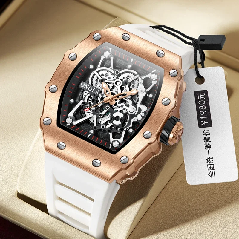 2023 ONOLA Man Watches Top Brand Fashion Luxury Watch Luminous Sports Waterproof Casual Mens Quartz Men's Wristwatch Clock