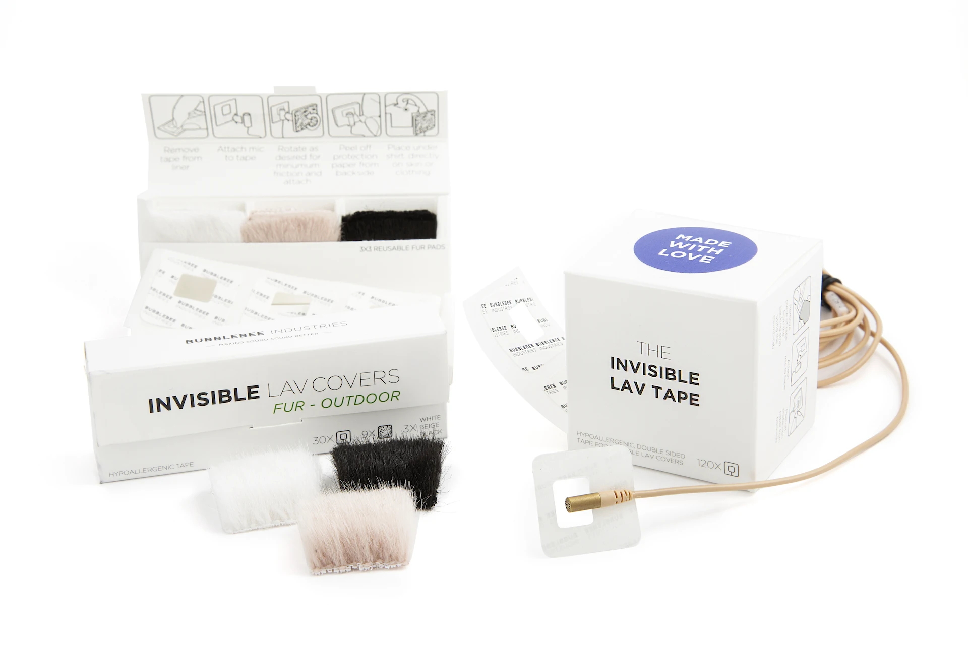 Bubblebee Invisible Lav Tape (120 pack)