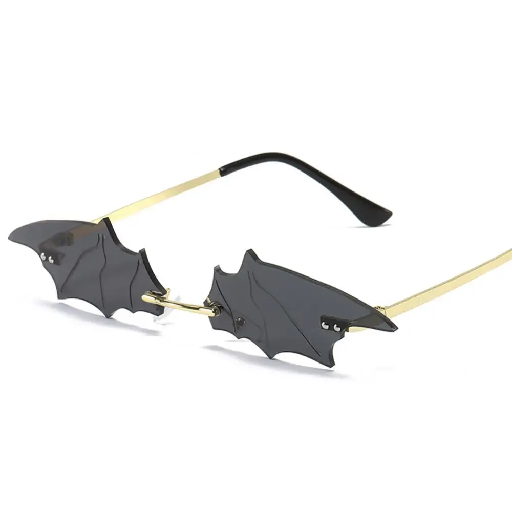 Summer Fashion Sunglasses Bat Shape Sun Protection Adults Sun Glasses Fishing Sunglasses Rimless Bat Shape Glasses Cool_voghion.com