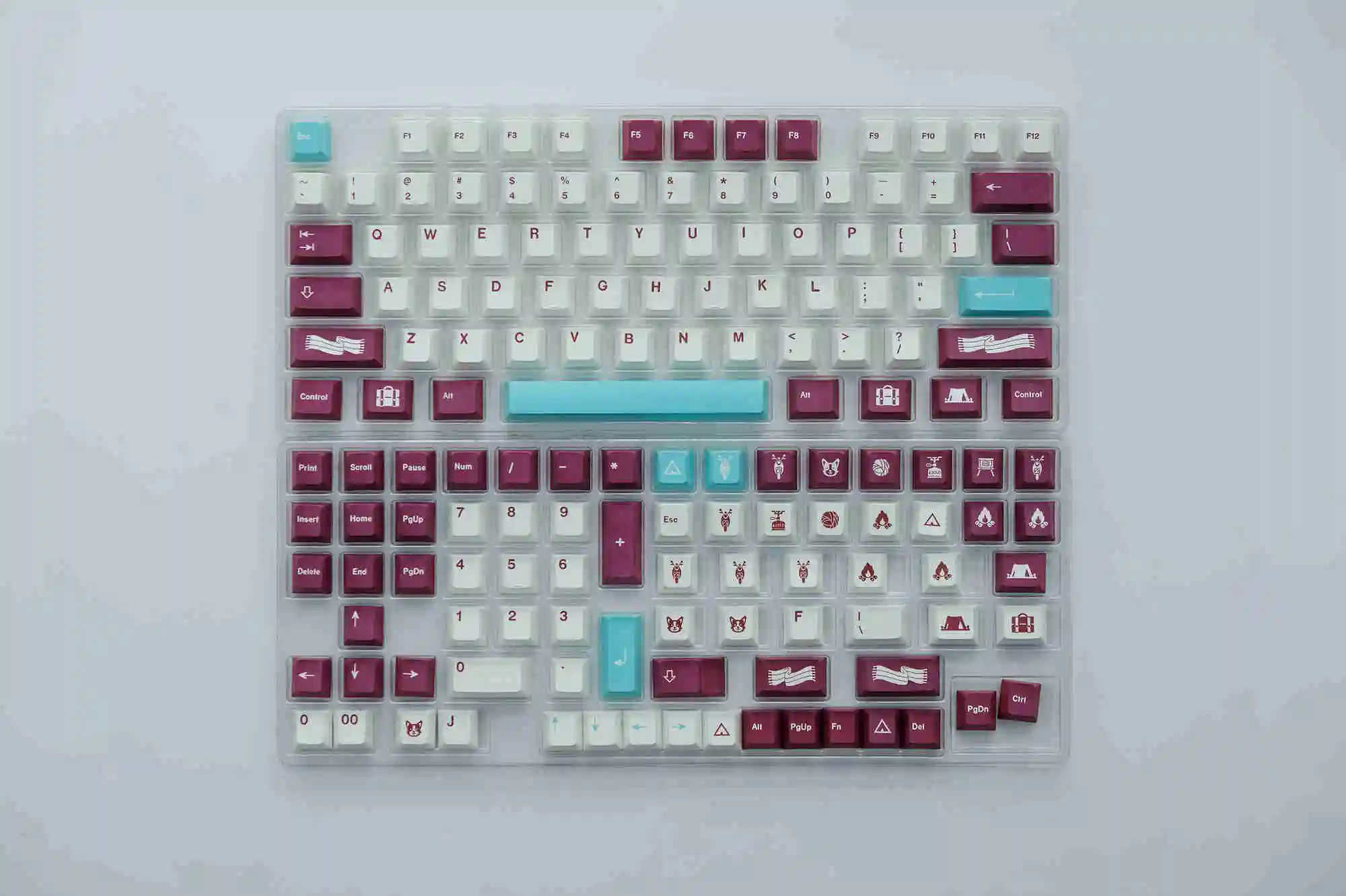 subbed key caps cherry perfil keycap para