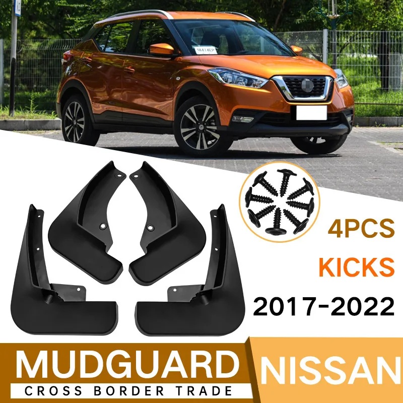 

MudFlaps FOR Nissan Kicks 2017-2022 Car tire Splash Guards Fender Set Parts Front Rear special No punchingAutomotive Accessories
