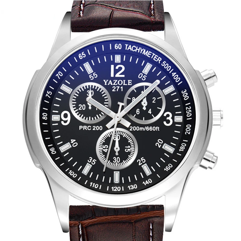 

Quartz Watch Moon Phase Leather Men's Watch Automatic Movement 30m Waterproof Casual Watch Wristwatch Gifts for Men Luxury