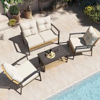 4-Piece Oversized Patio Lounge Set 1