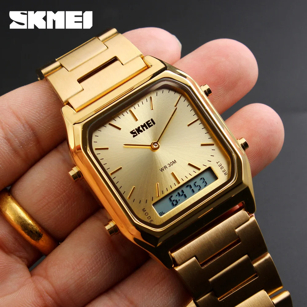 SKMEI 1220 Quartz Wristwatches relogio masculino Fashion Casual Watch  Men Digital Dual Time Sports Chronograph 3bar Waterproof - 4
