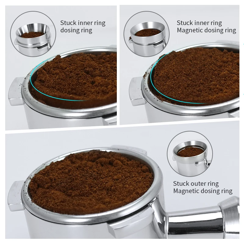 Anello Dosatore Per Caffè Da 51mm In Alluminio | Imbuto Magnetico Per Portafiltro | Accessorio Per Espresso Pulito E Anti-spreco