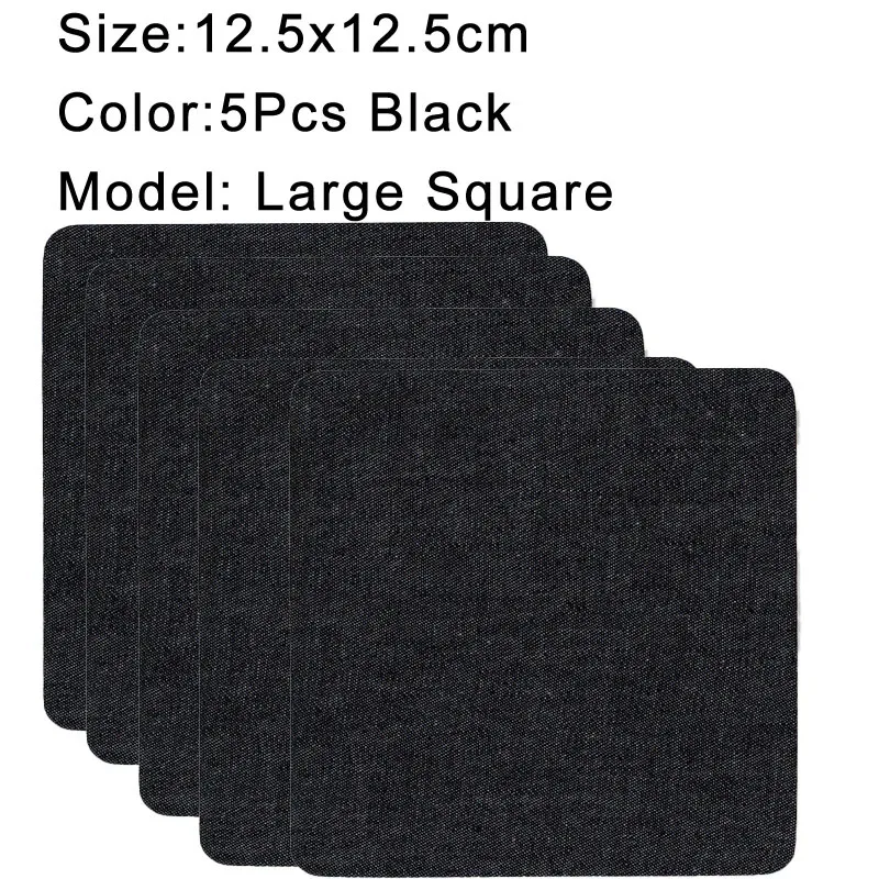 Premium Denim Iron-On Patches Set - Self-Adhesive Jean Repair & DIY Sewing Kit