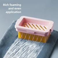 Multifunctional Hand Free Foaming Soap Box,High Elasticity Mesh Soap Bubble Box, Household Soap Box, Storage and Storage Box 2