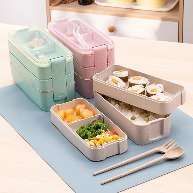 Wholesale 3-Section Lunch Box with Spoon/Fork