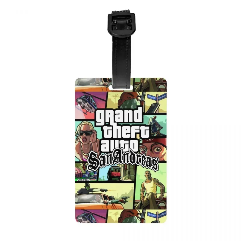 

Grand Theft Auto San Andreas Luggage Tags Custom GTA Video Game Baggage Tags Privacy Cover Name ID Card