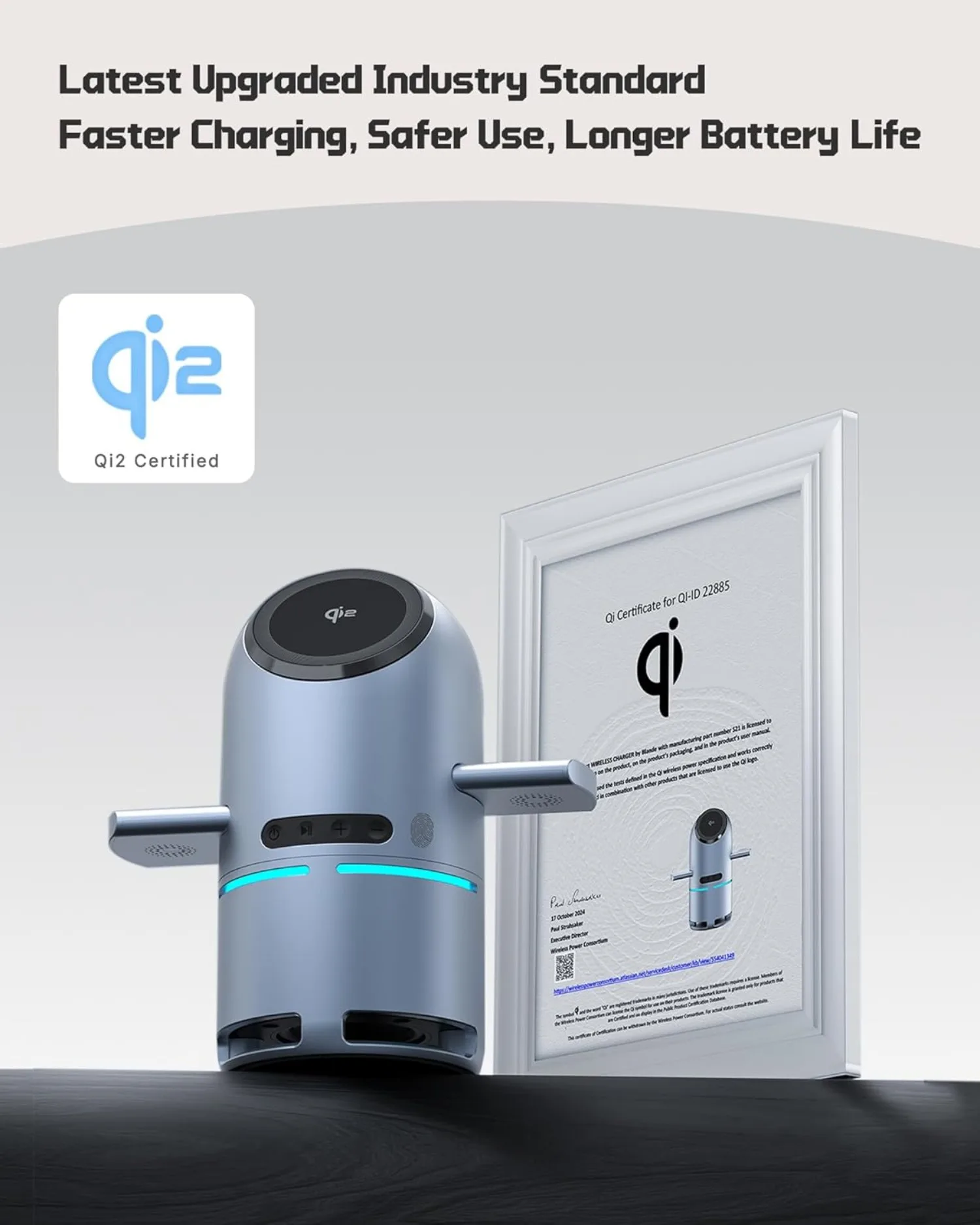 qi2 15W Magnetic Wireless Charger 3 in 1 Charge Stand With Bluetooth Sperker For iPhone 17~12 Apple Watch Airpods Fast Charging