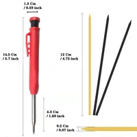 2.8mm Solid Carpenter Pencil, Deep Hole Marking Pencil, Carpenter Mechanical Pencil Built in pencil sharpener Scriber Refill 2