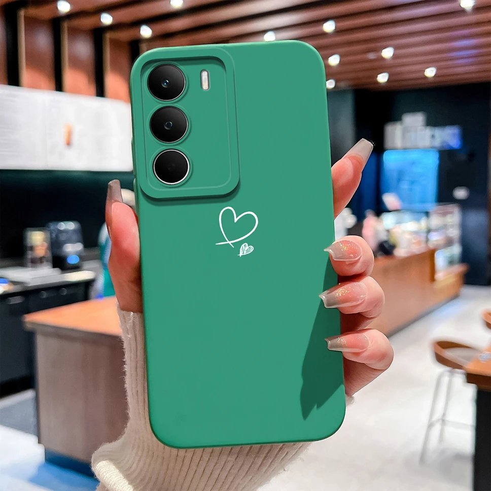 Fashion Sunflower Heart High-Quality Smooth Liquid Phone Back Cover Bumper
