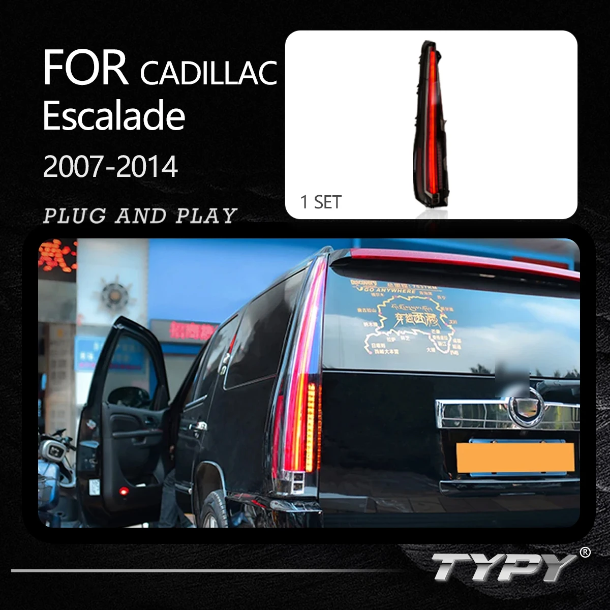 TYPYCarTailLightsForCadillacEscalade20072014LEDCarTailLamps