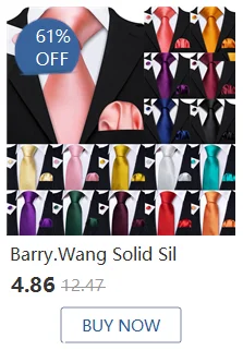 Barry Wang Jacquard-Herrenfliege, vorgebundene Fliege, Einstecktuch, Manschettenknöpfe, Set, Rot, Grün, Elfenbein, vorgebundene Fliege, Hochzeitsfeier – Detail 31