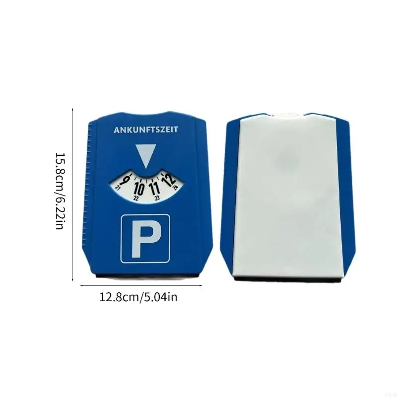 P04D Parking Meter Ice Scraper Time Display Disc Car Windshield Snow Shovel Return Time Note Snow Remover Timer Clock