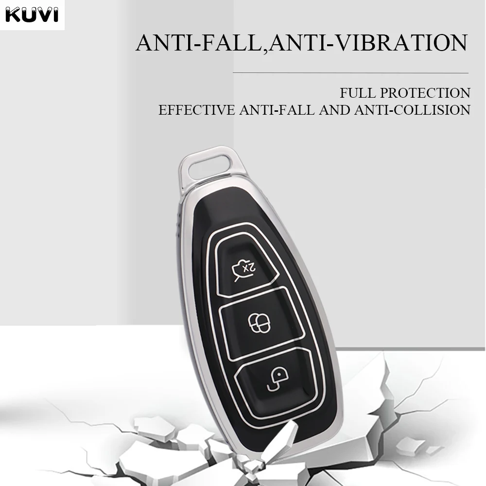 Key Case Cover TPU Car Remote Smart Key Case Cover Shell Fob For Ford Focus 3 4 ST Mondeo MK3 MK4 Fiesta Fusion Kuga 2013 2014 2015