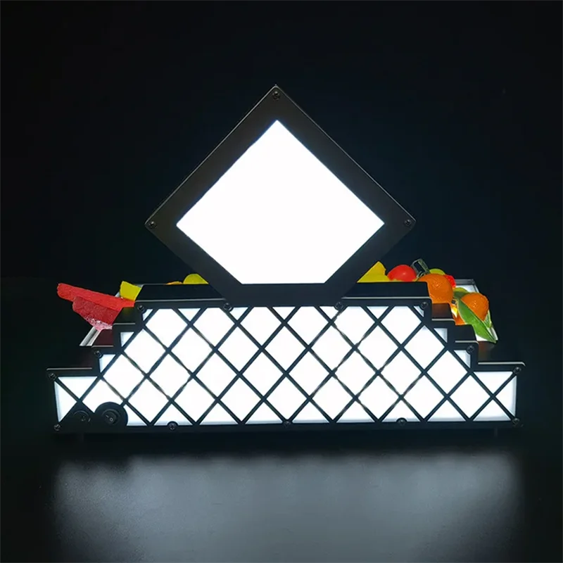 Bar luminous fruit tray rack special snack plate creative wrought iron single layer fruit tray food container