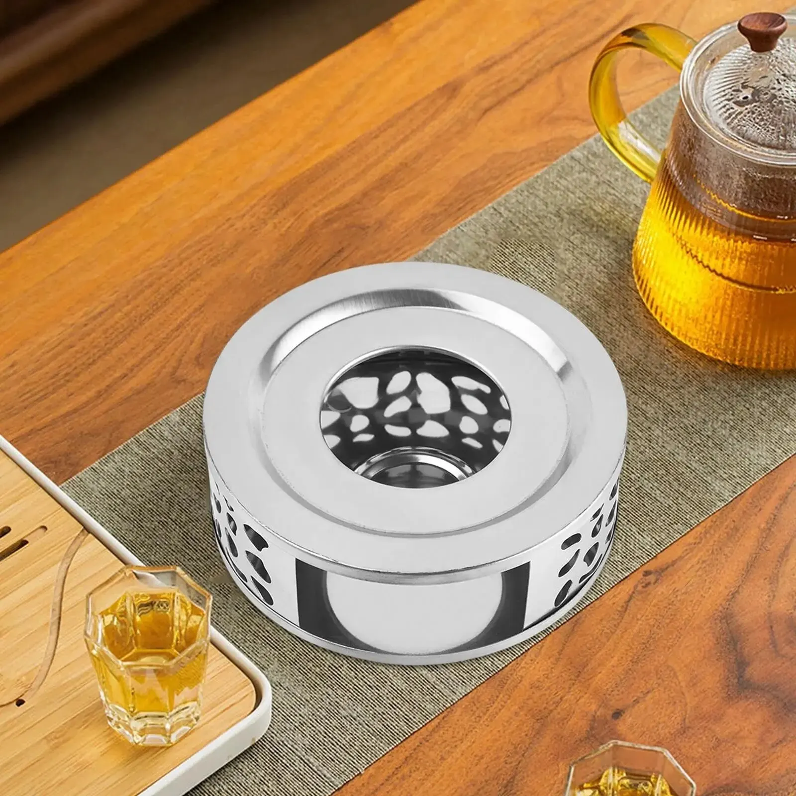 Teapot Warmers Stainless Steel Stove Multifunction Candle Coffee Accessories