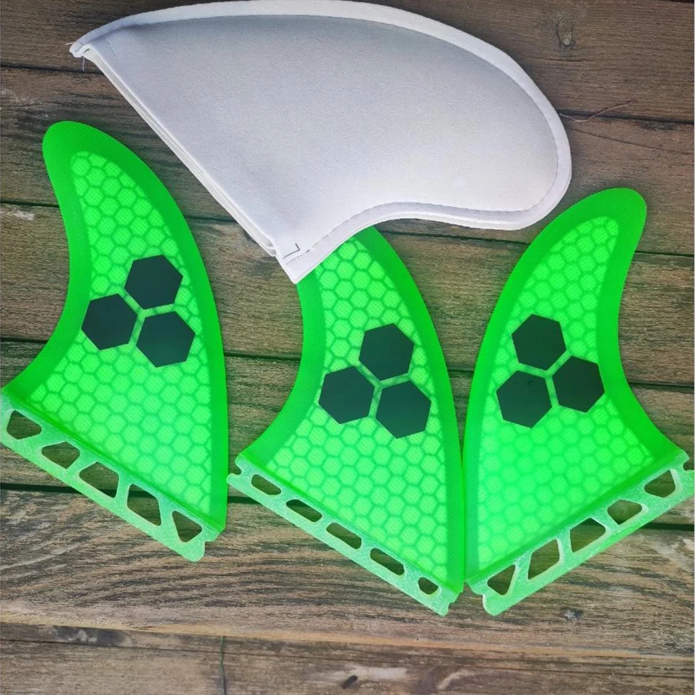 UPSURF FUTURE Green FINS G3/G5/G7/AM2/GAM Surfboard Fins For Surf Accessories Thruster Quillas Surf Fins For Funboard Tri Fin 2