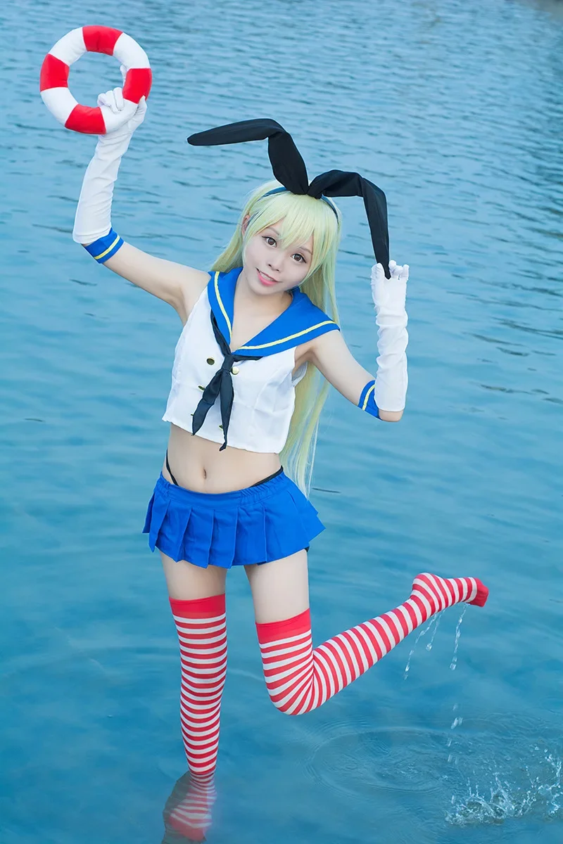 Kantai Collection Shimakaze Sailor Uniform Cosplay Costume