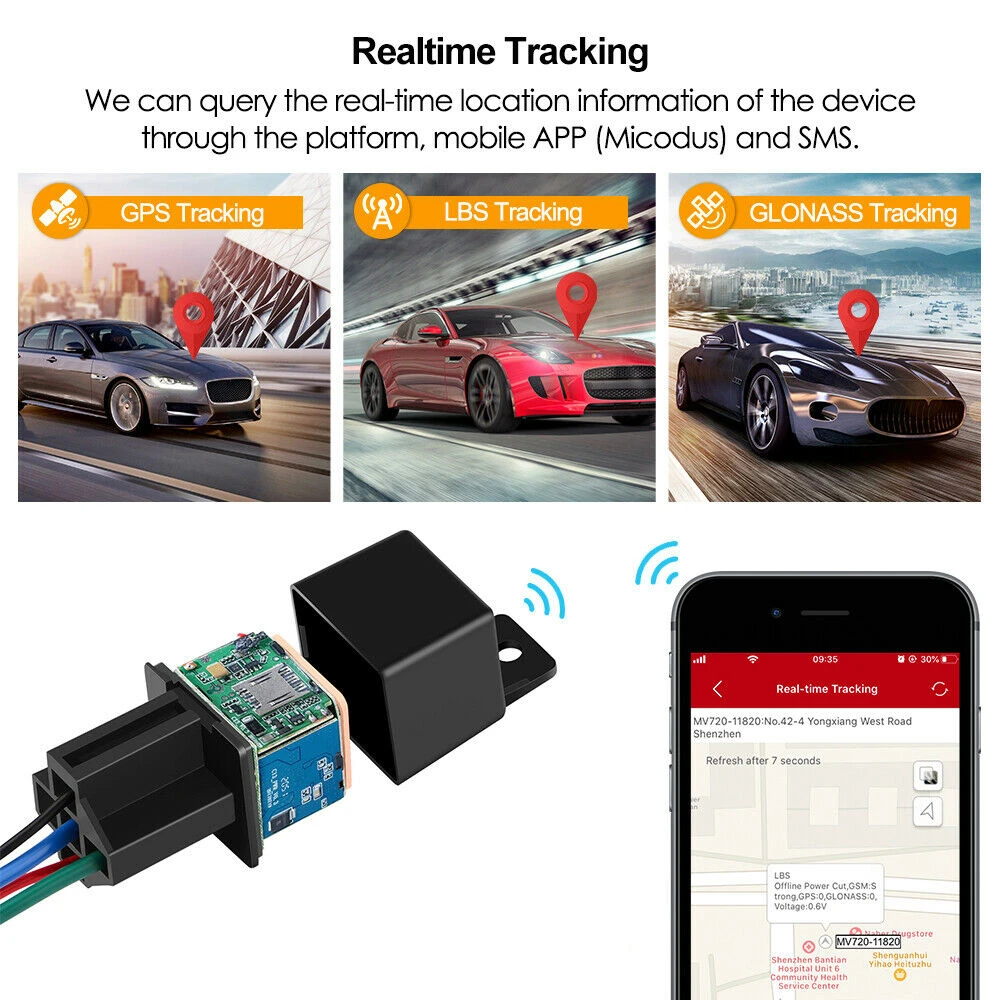 Gps Auto Tracker Real-Time Apparaat Locator Afstandsbediening Anti-Diefstal Verborgen 10-40V