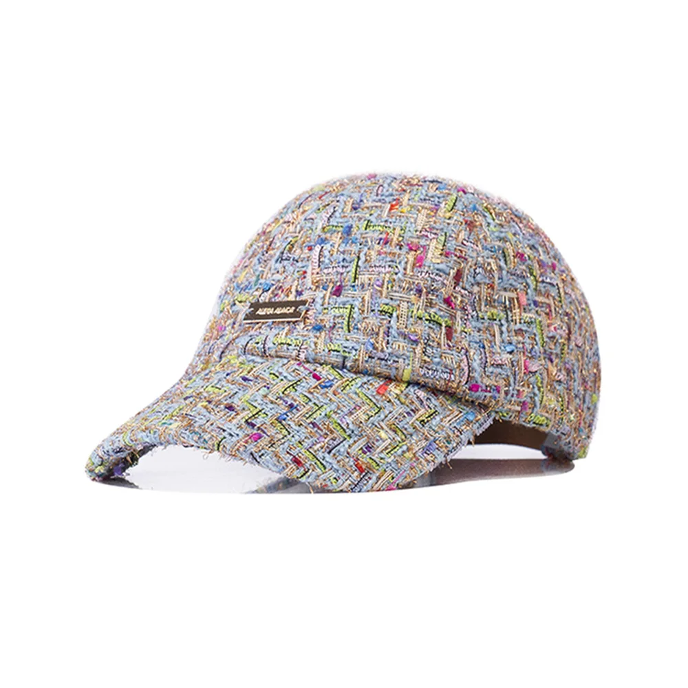 

X196 Fashion Casual Warm Baseball Caps Fabric Adjustable Baseball Cap Ladies Thickened Cap Baseball Hat Adjust Caps