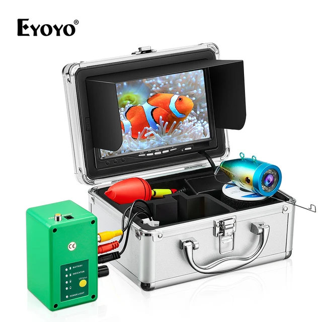 Eyoyo 40m Portable Underwater Fishing Camera IP68 1000TVL Camera 7'' LCD  Monitor Fish Finder with 4500mAh Rechargeable Battery - AliExpress