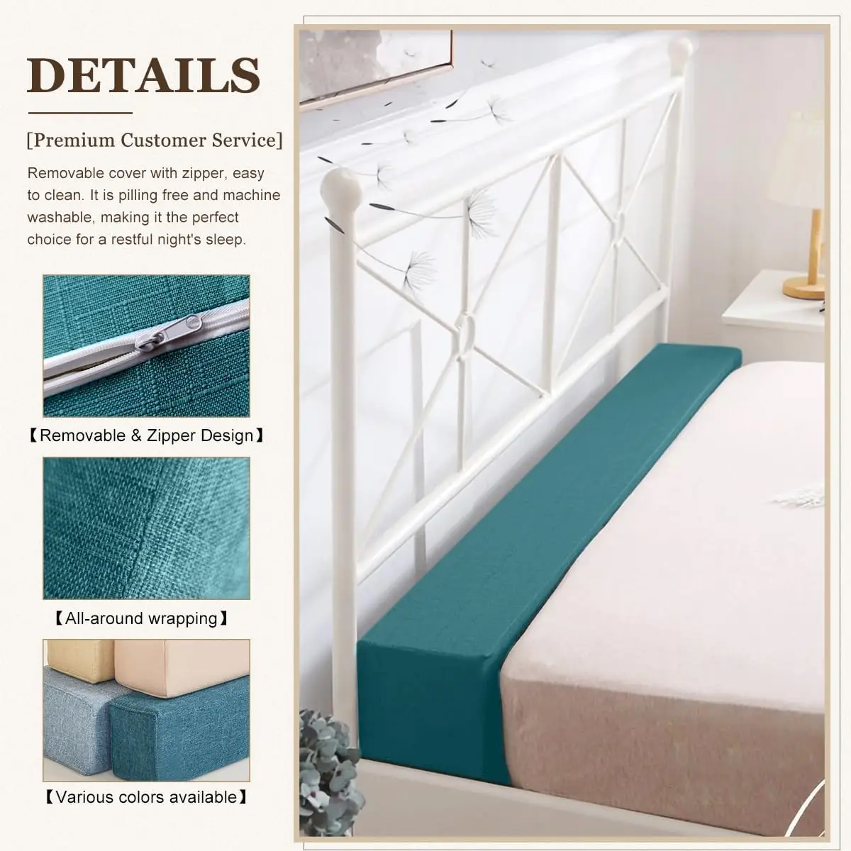 Mattress Custom Bed Gap Filler Bed Extender Headboard Pillow Closed Gap between Mattress Headboard and Wall Cushion Sofa Pad bed gap filler