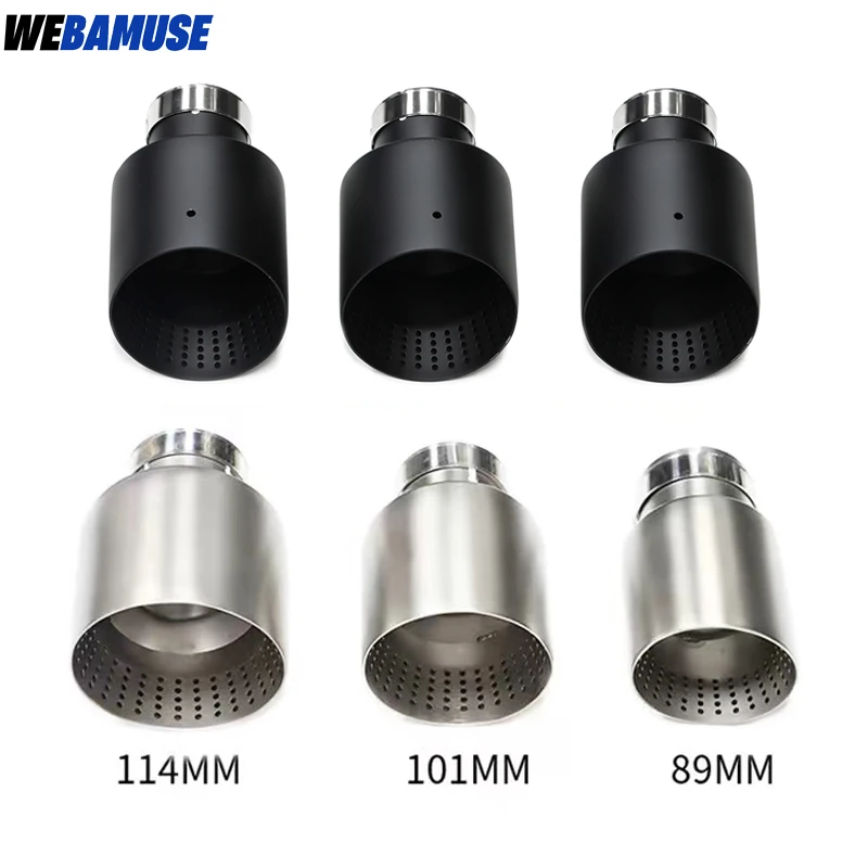 1 Pcs Matte Stainless Steel Car Exhaust Tip System Pipe Universal Exhaust Tip For VW GTI MK7 Golf7 Nozzle 63MM 60mm Muffler