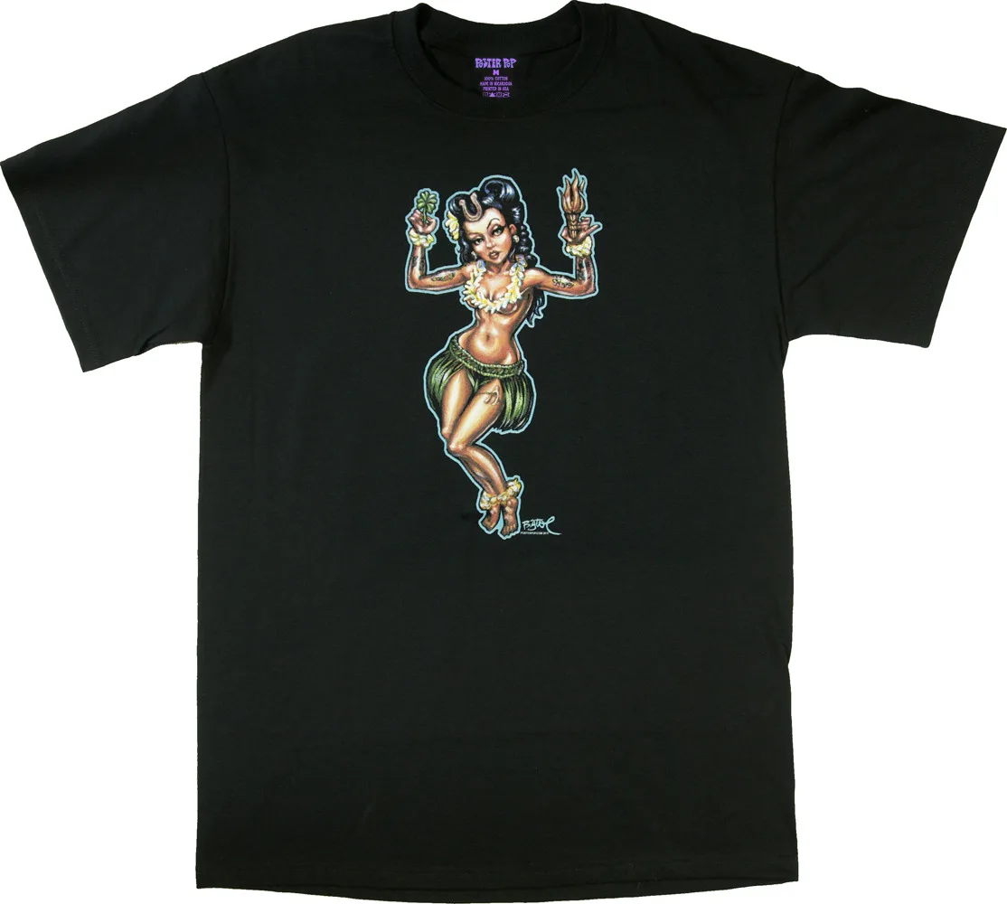 Bigtoe Lucky Hula Girl T-Shirt Gonna Erba Sexy Ferro Di Cavallo S M L Xl 2Xl 3Xl 4Xl Maniche Lunghe O Corte