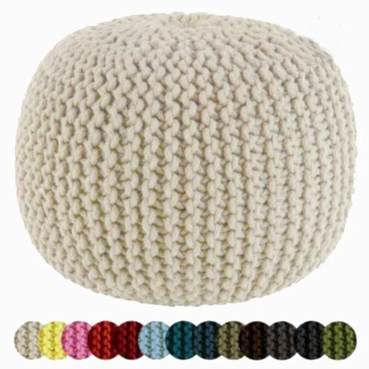 Nordic Hand-woven Simple Removable Washable Round Pier Creative Shoe Changing Stool Living Room Lazy Sofa Tatami Floor Rest