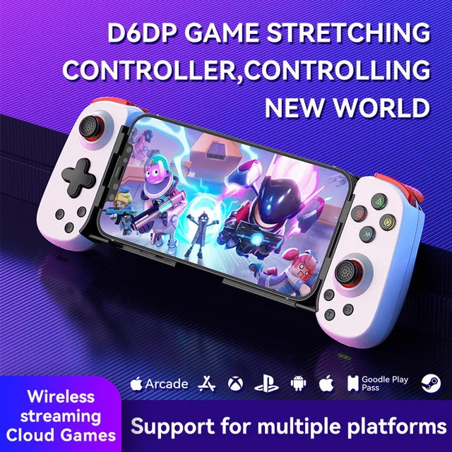 Wireless Gamepad for PS4/PS5/Xbox/Switch/PC D6DP Stretching Extendable Gaming