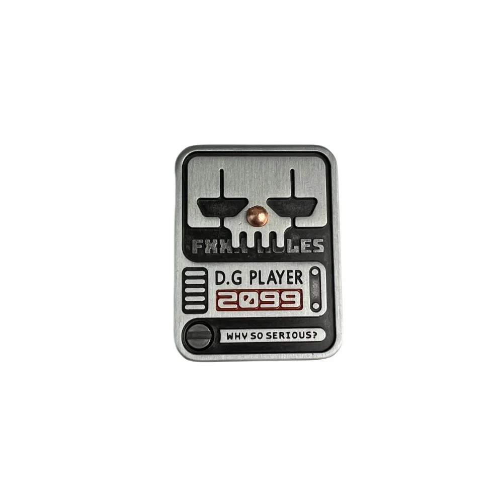 EDC three-layer ghost head AQK poker Splat Coin metal snap coin push card magnet slider fingertip top decompression toy gift fidget toy sensory fidget toy anti stress toy push puzzle game