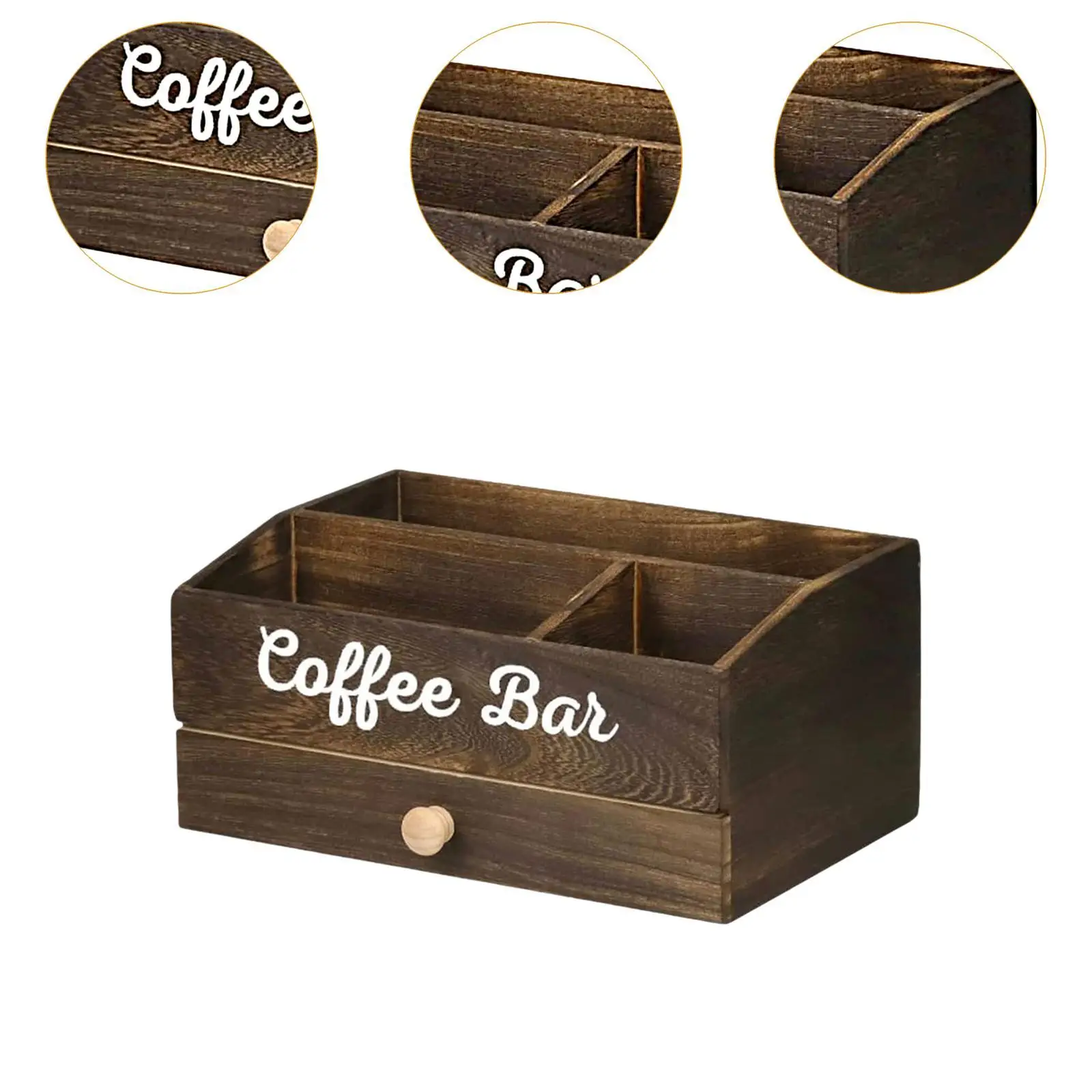 Coffee Station Organizer Portable Countertop Organizer for Cafe Office Home 5