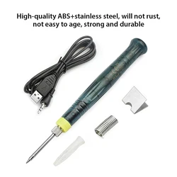 Mini fer à souder électrique USB à température réglable 8V, avec indicateur lumineux, poignée, pistolet de soudage, outil de réparation BGA 