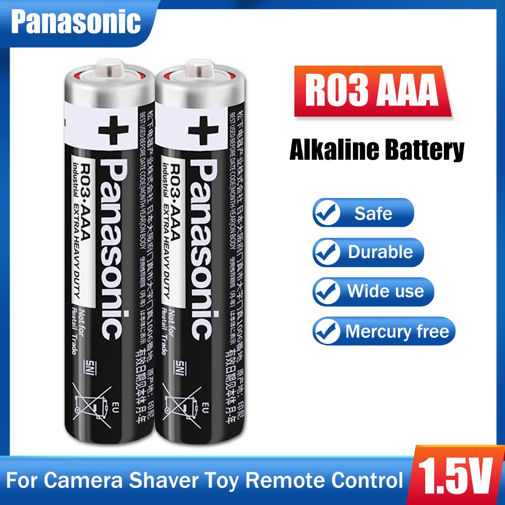 2pcs Original Panasonic R03 Aaa 1.5v Alkaline Battery For Electric Toy  Flashlight Clock Camera Remote Control Mouse Dry Batteria - Primary & Dry  Batteries - AliExpress