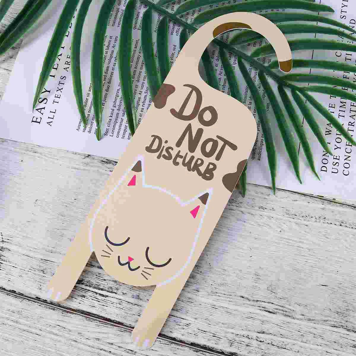 

Door Sign Do Not Disturb Chinese character Door Hanger Sign Cat Door Ornaments Shop Pendant for Hotel Club Cafe