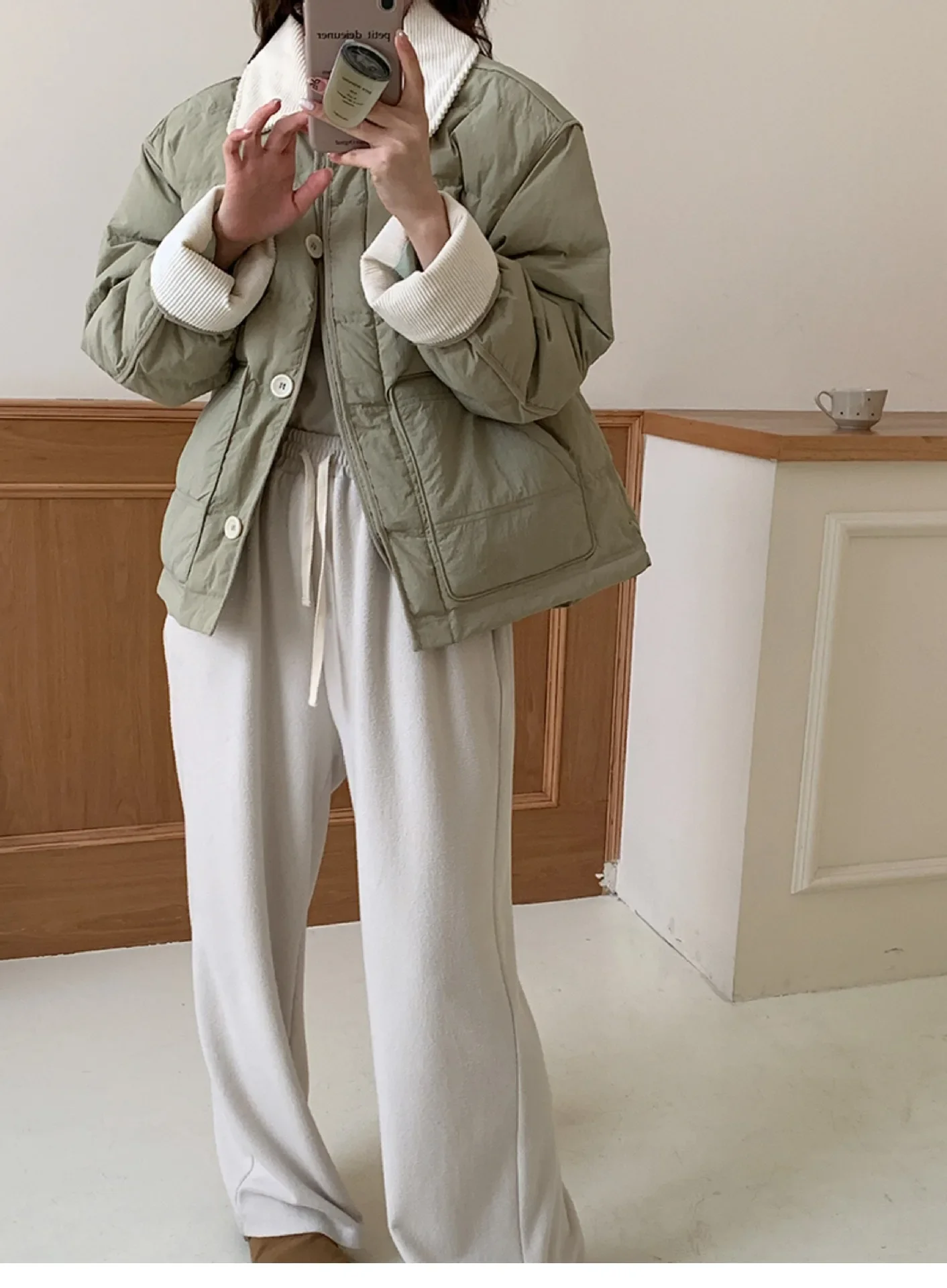 2024 new short Korean style women's winter loose cotton coat thickened small fragrant cotton coat trendy fashion jacket 4
