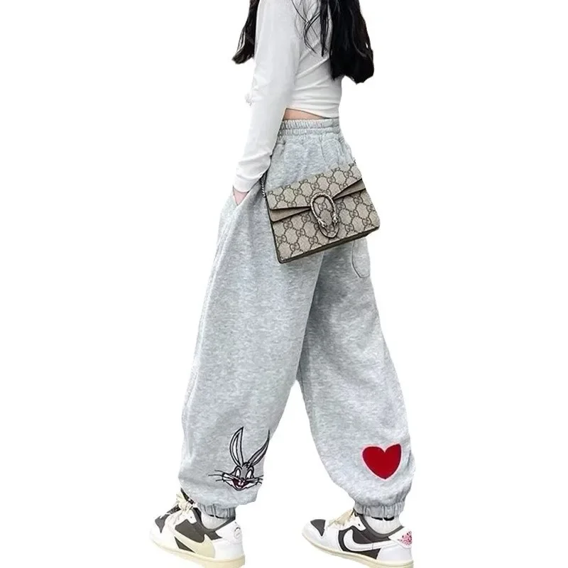 Children's Casual Trendy Korean Style Sweatpants Autumn 2024 New Kids Pants Mid to Large Children's Toddler Girls Pant 5